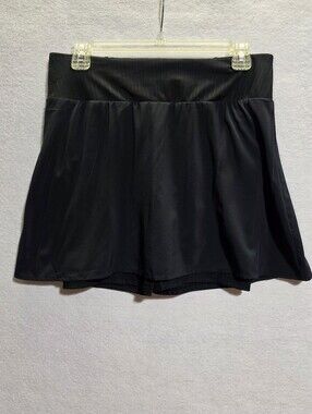 SMARTWOOL BLACK MERINO WOOL LINED ATHLETIC SKORT SKIRT SZ S